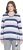 Ulla Popken Striped Knotted Hem Long Sleeve Tee Lavender - T-shirts imprimés pour femme - 