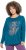 Ulla Popken Inverted Seam Long Sleeve Graphic Tee Teal - T-shirts imprimés pour femme - 