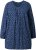 Ulla Popken Pleated Confetti Print Long Sleeve Tee Ink Blue - T-shirts imprimés pour femme - 