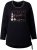 Ulla Popken Your Story Sequined Long Sleeve Tunic Tee Black - T-shirts imprimés pour femme - 