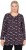 Ulla Popken Peppermint Tree V-Neck Holiday Cotton Long Sleeve Knit Tunic Black - T-shirts imprimés pour femme - 