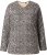 Ulla Popken Leopard Print Long Sleeve Ski Tee Black - T-shirts imprimés pour femme - 
