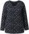 Ulla Popken Allover Printed Long Sleeve Tee Black - T-shirts imprimés pour femme - 