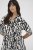 Kaffe Curve Alia Shirt Dress Black Chalk Animal - Robes midi - 