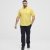 North Latitude Shirt Linen Cotton Short Sleeve Yellow - Chemises - Chemises Grandes Tailles Hommes