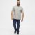 North Latitude Polo Short Sleeve Grey - Polos - Polos homme grande taille
