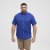 North Latitude Shirt Linen Cotton Short Sleeve Blue - Chemises - Chemises Grandes Tailles Hommes
