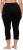 Ulla Popken Basic Stretch Knit Capris Black - Jeans & Pantalons Femme Grandes Tailles – Plus Size - 