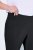 Ulla Popken Bengaline Elastic Waist Stretch Capri Pants Black - Pantalons en tissu - Pantalons fluides femme grande taille