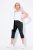 Ulla Popken Bengaline Elastic Waist Stretch Capri Pants Black - Pantalons en tissu - Pantalons fluides femme grande taille