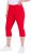 Ulla Popken Bengaline Elastic Waist Stretch Capri Pants Red - Jeans & Pantalons Femme Grandes Tailles – Plus Size - 