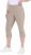 Ulla Popken Bengaline Elastic Waist Stretch Capri Pants Orange - Jeans & Pantalons Femme Grandes Tailles – Plus Size - 