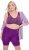 Ulla Popken Lace Hem Stretch Viscose Knit Bicycle Length Lounge Shorts Purple - Jeans & Pantalons Femme Grandes Tailles – Plus Size - 