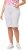 Ulla Popken Frayed Hemline Elastic Waistband Bermuda Shorts Snow White - Jeans & Pantalons Femme Grandes Tailles – Plus Size - 