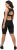 Ulla Popken Padded Cycling Zip Front Bodysuit Black - Jeans & Pantalons Femme Grandes Tailles – Plus Size - 