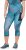 Ulla Popken Quick Dry Cropped Geometric Print Leggings Blue - Vestes - 