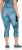 Ulla Popken Quick Dry Cropped Geometric Print Leggings Blue - Vestes - 