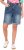 Ulla Popken Palm Print Denim Bermuda Shorts Blue Denim - Jeans & Pantalons Femme Grandes Tailles – Plus Size - 