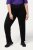 Ulla Popken Striped Elastic Waist Sweatpants Black - Jeans & Pantalons Femme Grandes Tailles – Plus Size - 