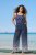 Ulla Popken Dot Gradient Wide Leg Elastic Waist Palazzo Pants Grey - Jeans & Pantalons Femme Grandes Tailles – Plus Size - 