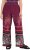 Ulla Popken Mixed Palm Print Elastic Waist Palazzo Pants Red - Jeans & Pantalons Femme Grandes Tailles – Plus Size - 