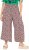 Ulla Popken Rose Wide Leg Elastic Waist Leopard Pattern Culottes Off-White - Jeans & Pantalons Femme Grandes Tailles – Plus Size - 