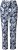 Ulla Popken Feather Print Elastic Waist Pants Blue - Jeans & Pantalons Femme Grandes Tailles – Plus Size - 