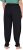 Ulla Popken Quick Drying Split Leg Elastic Waist Joggers Black - Jeans & Pantalons Femme Grandes Tailles – Plus Size - 