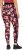 Ulla Popken Abstract Flower Print Performance Leggings Red - Jeans & Pantalons Femme Grandes Tailles – Plus Size - 