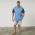 North Latitude 61131 Polo Piqué avec Manches Contrastées et Broderie Bleu - Polos - Polos homme grande taille