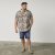 North Latitude 61133 Polo Piqué Imprimé Intégral Sable - Polos - Polos homme grande taille