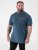 D555 Harvey Pique with Jacquard Collar & Cuffs Polo Teal - Polos - Polos homme grande taille