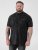 D555 Murphy Jacquard Collar And Cuff With Chest Pocket Polo Black - Polos - Polos homme grande taille