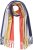 Ulla Popken Ombre Rainbow Stripe Scarf Night Blue - Accessoires - 