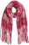 Ulla Popken Plaid Long Fringe Scarf Aubergine - Accessoires - 