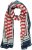 Ulla Popken Mix Stripe Scarf Forest Green - Accessoires - 