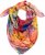 Ulla Popken Colorful Square Silk Scarf Rainbow - Accessoires - 