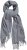 Ulla Popken Ribbed Knit Fringed Hem Scarf Grey Melange - Accessoires - 