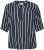 Kaffe Curve Sida Blouse Midnight/Craie Rayée - Blouses et tuniques - 