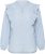 Kaffe Curve Lenia Flounce Shirt Powder Blue Stripe - Chemisiers - 