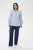 Kaffe Curve Lenia Flounce Shirt Powder Blue Stripe - Chemisiers - 