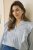Kaffe Curve Lenia Flounce Shirt Powder Blue Stripe - Chemisiers - 