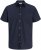Jack & Jones Henry Slub Short Sleeve Navy - Chemises - Chemises Grandes Tailles Hommes