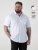 D555 Lucas Chemise Stretch Manches Courtes Anti-Taches Sans Repassage Blanche - Chemises - Chemises Grandes Tailles Hommes