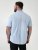 D555 Lucas Chemise Stretch Manches Courtes Anti-Taches Sans Repassage Bleu Ciel - Chemises - Chemises Grandes Tailles Hommes