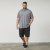 North Latitude 61116 Chemise Piqué Chinée Manches Courtes Gris - Polos - Polos homme grande taille