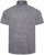 Kam Jeans 6334 Striped Grandad Short Sleeve Shirt Charcoal - Chemises - Chemises Grandes Tailles Hommes