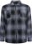 Kam Jeans 6354 Zip Through Check Shirt Charcoal - Chemises - Chemises Grandes Tailles Hommes