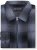 Kam Jeans 6354 Zip Through Check Shirt Charcoal - Chemises - Chemises Grandes Tailles Hommes