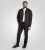 D555 Dereham 2 Knitted Sweater with Zipper Charcoal TALL - TALL sweatshirts - 